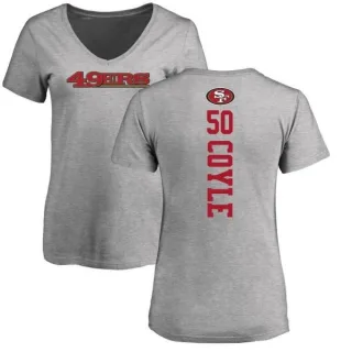 Brock Coyle Women's San Francisco 49ers Backer V-Neck T-Shirt - Ash