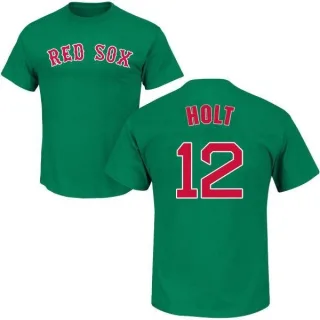 Brock Holt Boston Red Sox St. Patrick's Day Name & Number T-Shirt - Green