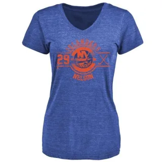 Brock Nelson Women's New York Islanders Insignia Tri-Blend T-Shirt - Royal