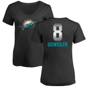 Brock Osweiler Women's Miami Dolphins Midnight Mascot T-Shirt - Black