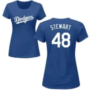 Brock Stewart Women's Los Angeles Dodgers Name & Number T-Shirt - Royal