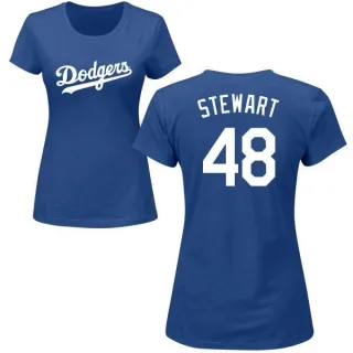 Brock Stewart Women's Los Angeles Dodgers Name & Number T-Shirt - Royal