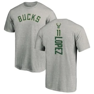 Brook Lopez Milwaukee Bucks Ash Backer T-Shirt