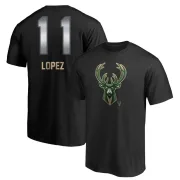 Brook Lopez Milwaukee Bucks Black Midnight Mascot T-Shirt