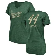 Brook Lopez Women's Milwaukee Bucks Green Sideline Tri-Blend V-Neck T-Shirt