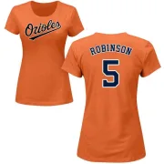 Brooks Robinson Women's Baltimore Orioles Name & Number T-Shirt - Orange