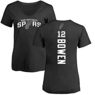 Bruce Bowen Women's San Antonio Spurs Black Backer T-Shirt