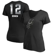 Bruce Bowen Women's San Antonio Spurs Black Midnight Mascot T-Shirt