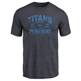 Bruce Matthews Tennessee Titans Flanker Tri-Blend T-Shirt - Navy