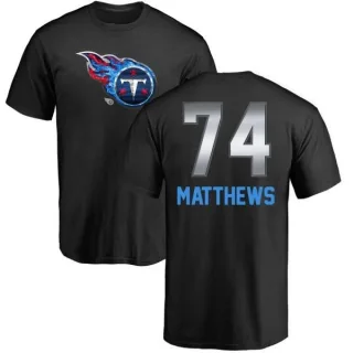 Bruce Matthews Tennessee Titans Midnight Mascot T-Shirt - Black