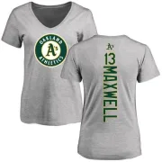 Bruce Maxwell Women's Oakland Athletics Backer Slim Fit T-Shirt - Ash