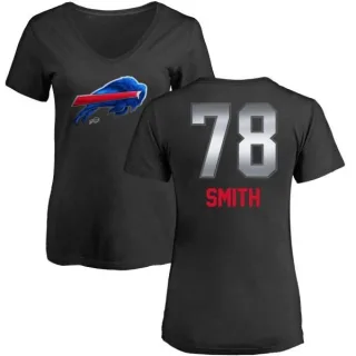 Bruce Smith Women's Buffalo Bills Midnight Mascot T-Shirt - Black