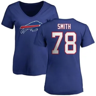 Bruce Smith Women's Buffalo Bills Name & Number Logo Slim Fit T-Shirt - Royal