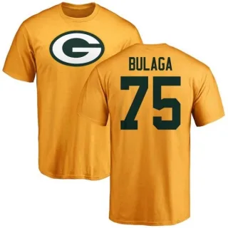 Bryan Bulaga Green Bay Packers Name & Number Logo T-Shirt - Gold