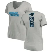 Bryan Cox Women's Carolina Panthers Backer V-Neck T-Shirt - Ash