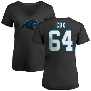 Bryan Cox Women's Carolina Panthers Name & Number Logo Slim Fit T-Shirt - Black