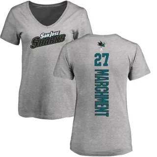 Bryan Marchment Women's San Jose Sharks Backer T-Shirt - Ash