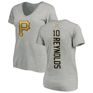 Bryan Reynolds Women's Pittsburgh Pirates Backer Slim Fit T-Shirt - Ash