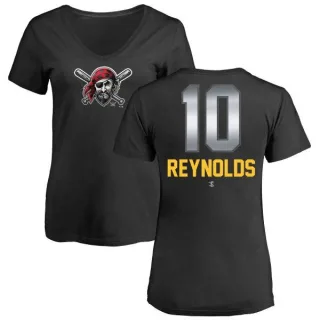 Bryan Reynolds Women's Pittsburgh Pirates Midnight Mascot V-Neck T-Shirt - Black