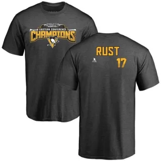 Bryan Rust Pittsburgh Penguins 2017 Eastern Conference Champions Name & Number T-Shirt - Heather Gray