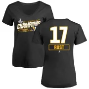 Bryan Rust Women's Pittsburgh Penguins 2017 Stanley Cup Champions Extra Slim Fit T-Shirt
 - Black