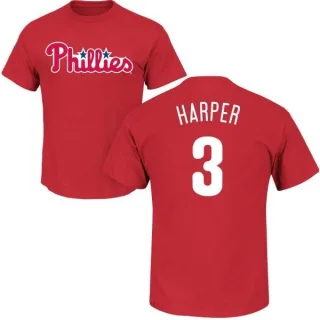 Bryce Harper Philadelphia Phillies Name & Number T-Shirt - Red