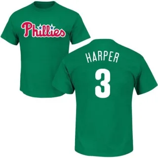 Bryce Harper Philadelphia Phillies St. Patrick's Day Name & Number T-Shirt - Green