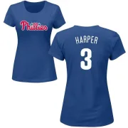 Bryce Harper Women's Philadelphia Phillies Name & Number T-Shirt - Royal