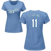 Bubba Starling Women's Kansas City Royals Name & Number T-Shirt - Light Blue