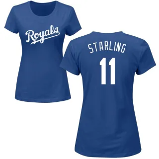 Bubba Starling Women's Kansas City Royals Name & Number T-Shirt - Royal