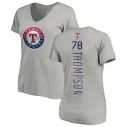 Bubba Thompson Women's Texas Rangers Backer Slim Fit T-Shirt - Ash