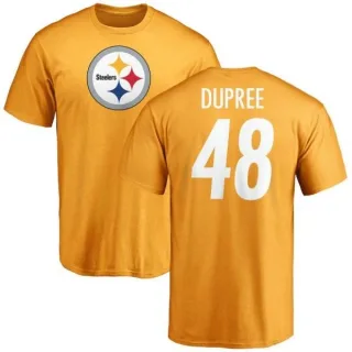 Bud Dupree Pittsburgh Steelers Name & Number Logo T-Shirt - Gold