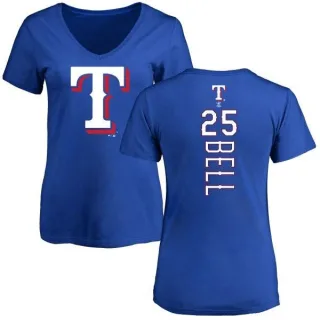 Buddy Bell Women's Texas Rangers Backer Slim Fit T-Shirt - Royal