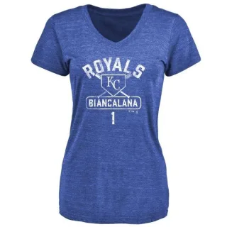 Buddy Biancalana Women's Kansas City Royals Base Runner Tri-Blend T-Shirt - Royal