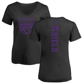 Buddy Hield Women's Sacramento Kings Black One Color Backer Slim-Fit V-Neck T-Shirt