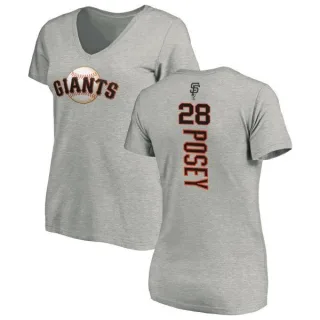 Buster Posey Women's San Francisco Giants Backer Slim Fit T-Shirt - Ash