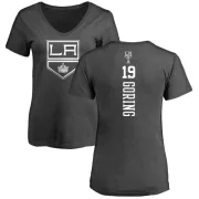 Butch Goring Women's Los Angeles Kings One Color Backer T-Shirt - Charcoal