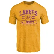 Byron Scott Los Angeles Lakers Gold Baseline Tri-Blend T-Shirt