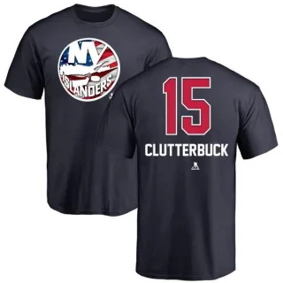 Cal Clutterbuck New York Islanders Name and Number Banner Wave T-Shirt - Navy