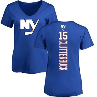 Cal Clutterbuck Women's New York Islanders Backer T-Shirt - Royal
