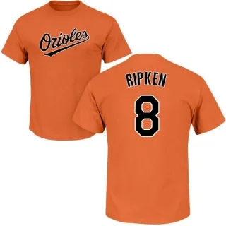 Cal Ripken Baltimore Orioles Name & Number T-Shirt - Orange