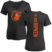 Cal Ripken Women's Baltimore Orioles Backer Slim Fit T-Shirt - Black