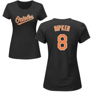 Cal Ripken Women's Baltimore Orioles Name & Number T-Shirt - Black