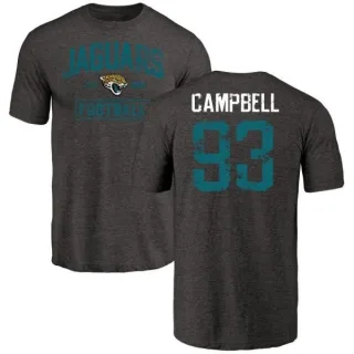 Calais Campbell Jacksonville Jaguars Black Distressed Name & Number Tri-Blend T-Shirt