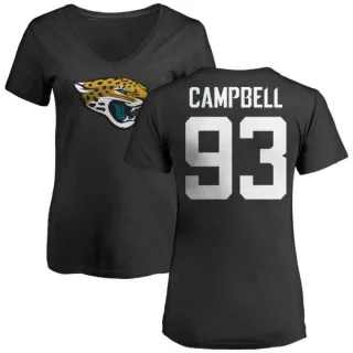 Calais Campbell Women's Jacksonville Jaguars Name & Number Logo Slim Fit T-Shirt - Black