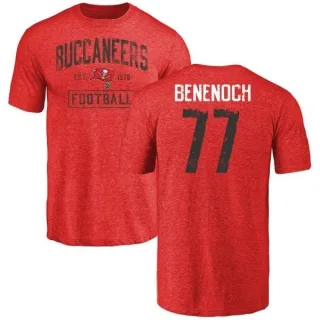 Caleb Benenoch Tampa Bay Buccaneers Red Distressed Name & Number Tri-Blend T-Shirt