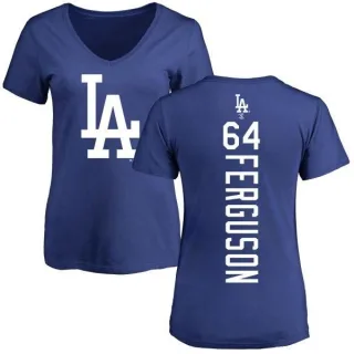 Caleb Ferguson Women's Los Angeles Dodgers Backer Slim Fit T-Shirt - Royal