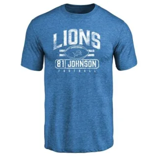 Calvin Johnson Detroit Lions Flanker Tri-Blend T-Shirt - Blue