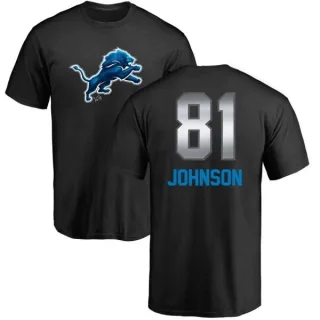 Calvin Johnson Detroit Lions Midnight Mascot T-Shirt - Black