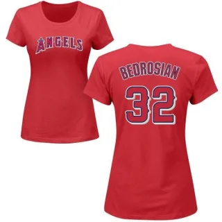 Cam Bedrosian Women's Los Angeles Angels of Anaheim Name & Number T-Shirt - Red